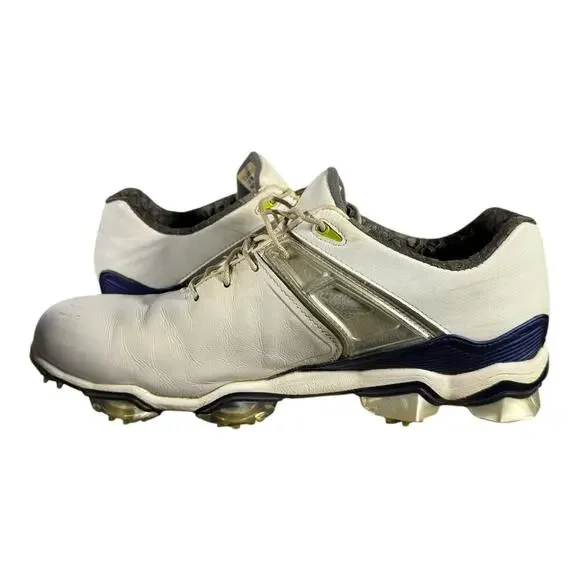FootJoy Tour X Golf Shoes Men’s 11M White Navy Cleated 55404 - Picture 6 of 7